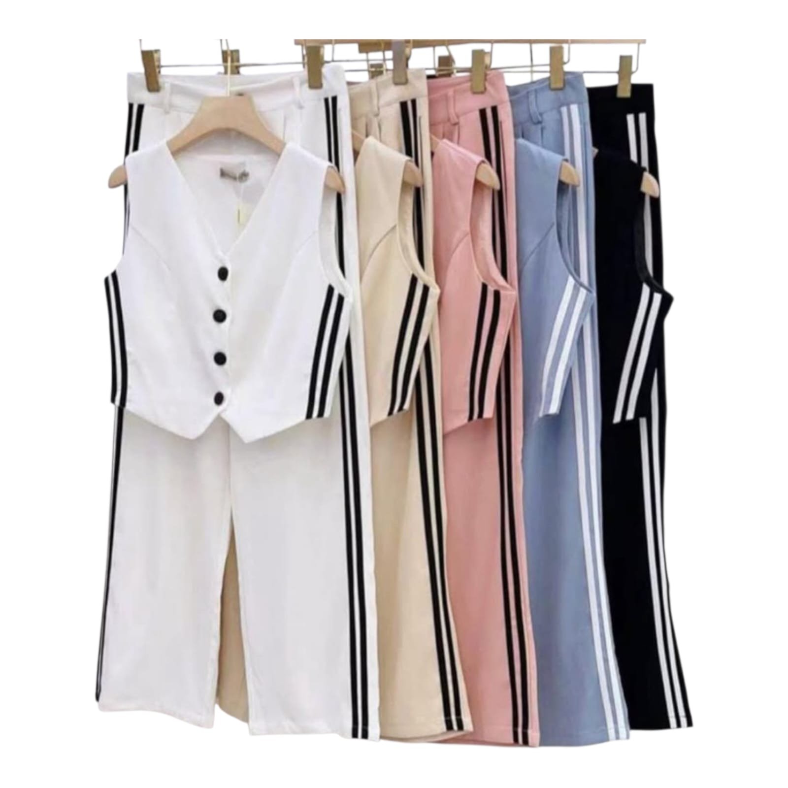 Conjunto Sastrero Chaleco y Pantalón con Rayas